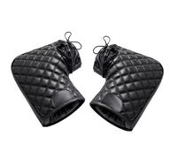 Gants de moto - Gants d'hiver thermiques imperméables | Coque en cuir PU doublée en polaire avec cordon de serrage 35 x 24 cm pour scooter d'hiver VTT cyclisme