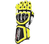 Gants de moto RST TracTech Evo 4 cuir L, jaune fluo / noir / blanc