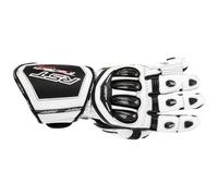 Gants de moto RST Tractech Evo 4 en cuir blanc