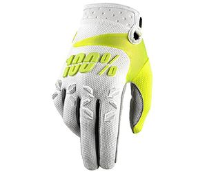 Gants de motocross 100 % Airmatic White - Blanc/jaune - Taille 2XL