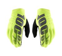 Gants De Motocross 100% BRISKER Jaune Fluo Noir