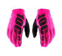 Gants De Motocross 100% BRISKER Rose Néon