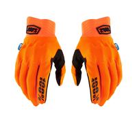 Gants De Motocross 100% COGNITO SMART SHOCK Orange Fluo Noir