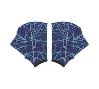 Gants de Natation en Nylon, Gants palmés pour l'entraînement à la résistance à l'eau, Aquatiques, de Natation imprimés durables, Bleu Marine, Taille M, d'entraînement