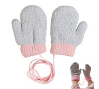 Gants de neige chauds et confortables anti-perte pour garçons et filles | Moufles de jeu en peluche confortables pour garçons pour le jardin, le patinage, le ski, les bonshommes de neige
