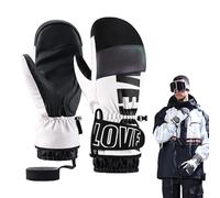 Gants de neige imperméables pour le snowboard et le ski par temps froid - Antidérapants - Isolation thermique - Chauds - Pour le patinage, le cyclisme, la conduite