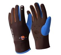 Gants de neige isolants coupe-vent en polyester antidérapant avec doublure en polaire confortable, bracelet élastique pour le ski et la luge, gants de jeu d'hiver, doublure en polaire douce pour