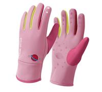 Gants de neige isolants coupe-vent en polyester antidérapant avec doublure en polaire confortable, bracelet élastique pour le ski et la luge, gants de jeu d'hiver, doublure en polaire douce pour