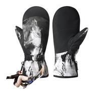 Gants de neige pour homme, moufles d'hiver pour snowboard, ski - Moufles de motoneige à motif graffiti, gants d'hiver chauds et coupe-vent, gants de ski par temps froid, antidérapants