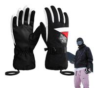 Gants de neige - Protège-mains thermiques pour activités de plein air | Tissu isolant imperméable avec doublure en polaire, sangle de poignet réglable pour le ski, le snowboard, la randonnée, la