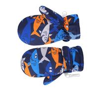 Gants de neige thermiques pour enfants garçons et filles - Moufles de ski imperméables avec doublure en polaire - Pour l'hiver - Chaud - Poignet réglable