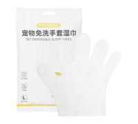 Gants de Nettoyage à Sec destinés aux Chats - 6 Gants de Toilettage Enlèvement de Poils - Lingettes de Bain pour Animaux de Compagnie - pour la Maison le Bain après la Promenade en Extérieur