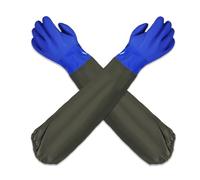 Gants de Nettoyage d'Étang, Longue Section, Gants de Sécurité, Imperméables, Bleu, 70 cm - Huamirra