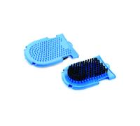 Gants de pansage avec poils Umbria Equitazione Striglia Bleu TU