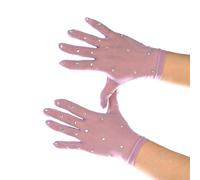Gants de patinage artistique avec tissu élastique en polyester et élasthanne thermodurcissables et intérieur lisse facile à enfiler (violet clair)