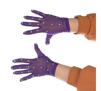 Gants de patinage artistique avec tissu élastique en polyester et élasthanne thermodurcissables et intérieur lisse facile à enfiler (violet)