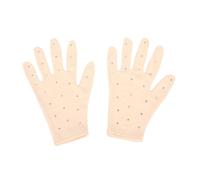 ＡＷＨＡＯ Gants de Patinage Artistique, Gants d'hiver, Décorations en Strass, Gants de Danse pour Compétitions de Patinage Artistique, L Skin Color