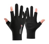 Gants de pêche tactiles - Design demi-doigt, poignée antidérapante, évacuation de l'humidité, matériau extensible flexible | Pêche en eau salée, sports de pagaie, randonnée, voyage, activités