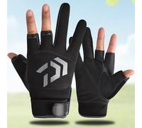 Gants De Pêche Universels À Motif De Flèche Coupée À 3 Doigts, Protection Solaire Respirante Pour L'extérieur, Gants Antidérapants Pour Sport Accès À La Pêche