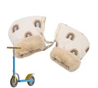 Gants De Poussette Pour Hiver | Manchon pour Mains Doublé de Peluche Imperméable au Vent et Chaud | Gants Anti-Gel Vélo Équilibre Motif Arc-en-| Pour Hiver Temps Froid Extérieur Poussette