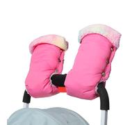 Gants de poussettes pour bébé avec doublure en peluche - Moufles de protection des mains pour parents - Accessoires essentiels pour l'hiver - Équipement pour temps froid