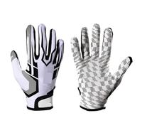 Gants de Protection antidérapants for frappeurs de Baseball, 1 Paire, for l'entraînement en Plein air, la randonnée et Le Camping(White,L)