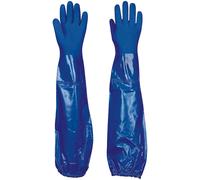 Gants de protection chimique à manches longues Delta Plus VE766 bleus taille L