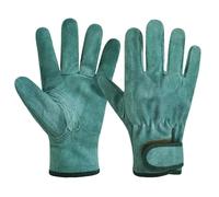 Gants de Protection en Cuir for l'extérieur, 1 Paire, for Camping, soudage, Jardinage, ignifuges, antidérapants, for Le Travail pour Le Soudage(Green-M)