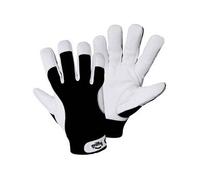 Gants de protection L+D 1707-12 Côté intérieur : Cuir Nappa; Dos du gant : Spandex - Taille