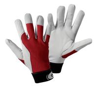 Gants de protection Leipold Doehle 1706-8 Chevreau nappa avec dos de la main en interlock rouge EN 388 RISQUES MECANIQU