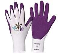 Gants de Protection ROSTAING NERINE Multi-Usages en Latex - Ideaux pour Travaux de Bricolage et Jardinage en Milieu Humide - Gants de Plantation Violet et Blanc