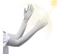 Gants de protection solaire - Manches longues et confortables - Gants de conduite en soie glacée respirante pour femme - Pouce et doigt ouverts - Gants rafraîchissants légers pour l'été et l'extérieur