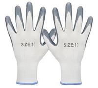 Gants de Protection Taille 10 en Tissu Confortable et Résistant Avizar Blanc / Gris