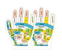 Gants de réflexologie - Gants de réflexologie et d'acupression - 20 zones de réflexologie de la main - Gants de réflexologie des mains double face - Outil de réflexologie pointue à la main