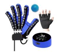 Gants De Robot De Rééducation,Gants De Rééducation De Robot,Équipement De Rééducation De La Main,Gant D’Hémiplégie D’Accident Vasculaire Cérébral(Blue-left,Large)