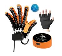 Gants De Robot De Rééducation,Gants De Rééducation De Robot,Équipement De Rééducation De La Main,Gant D’Hémiplégie D’Accident Vasculaire Cérébral(Orange-right,Large)