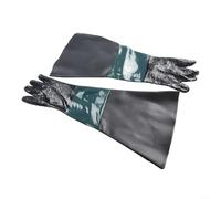 Gants de sablage de 60 cm pour sablage et sablage - En PVC avec doublure en coton - Gants de travail extra longs pour usage intensif