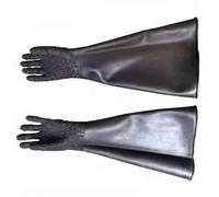 Gants de sable Ceinture en caoutchouc épaissine résistante à l'usure Granular Grunge Rinonds de sable gants Gants universels gauche et d One pair of pellet gloves (diameter 200mm) Sandblasting gloves