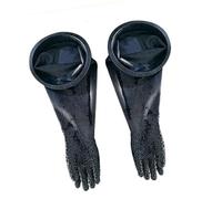 Gants de sable de sable pour armoire de sable, gants de sable 8-inch rubber ring + one pair of granular gloves (diameter 200mm) Sandblasting gloves
