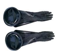 Gants de sable gants en caoutchouc pour les travaux de sécurité protecteurs de sable 8-inch rubber ring + one pair of granular gloves (diameter 200mm) Sandblasting gloves