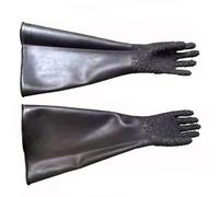 Gants de sable gants en caoutchouc pour les travaux de sécurité protecteurs de sable One pair of pellet gloves (diameter 200mm) Sandblasting gloves