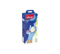Gants de Sécurité Alimentaire - VILEDA - 40 Unités - 100% Nitrile - S/M - Protection Maximale
