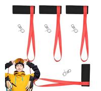 Gants de ski 4 pièces avec corde Anti-perte-câble de dragonne détachable pour les Sports de plein air | Sangles de gants de ski réglables, boucles de poignet de ceinture de sécurité pour adultes et en