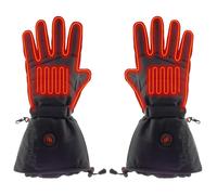 Glovii GS5 Gants De Ski Chauffants | Chauffe-Mains Électriques Unisexes avec Batterie Rechargeable Et Poche | Fabriqué en Fibres De Carbone, Recouvert De Cuir De Vachette Véritable | Noir, L