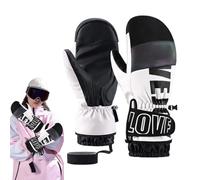 Gants de ski - Gants de ski imperméables pour écran tactile par temps froid, isolation thermique confortable pour la conduite, le cyclisme, homme et femme