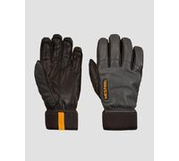 Gants De Ski Gris Et Noirs Pour Hommes Hestra Army Leather Wool Terry - 5 Finger 3001620-350 203 mm