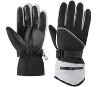 Gants de ski imperméables coupe-vent pour homme | Coque résistante à l'eau, bloque le vent glacial, garde les mains au sec, protection contre la neige, pour les sports d'hiver