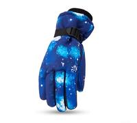Gants de ski imperméables pour homme et femme | Gants de planche à neige d'hiver chauds doublés en polaire avec index tactile | Grip antidérapant et manchette réglable pour le ski (taille L (homme) C1