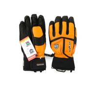 Gants de ski Level Off Piste en cuir orange pour hommes S/M