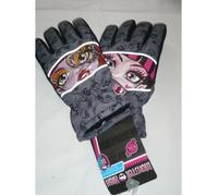 Gants de ski - Monster High - Gris - Doublure 100% polyester - Tailles 7/8, 9/10, 11/12 ans